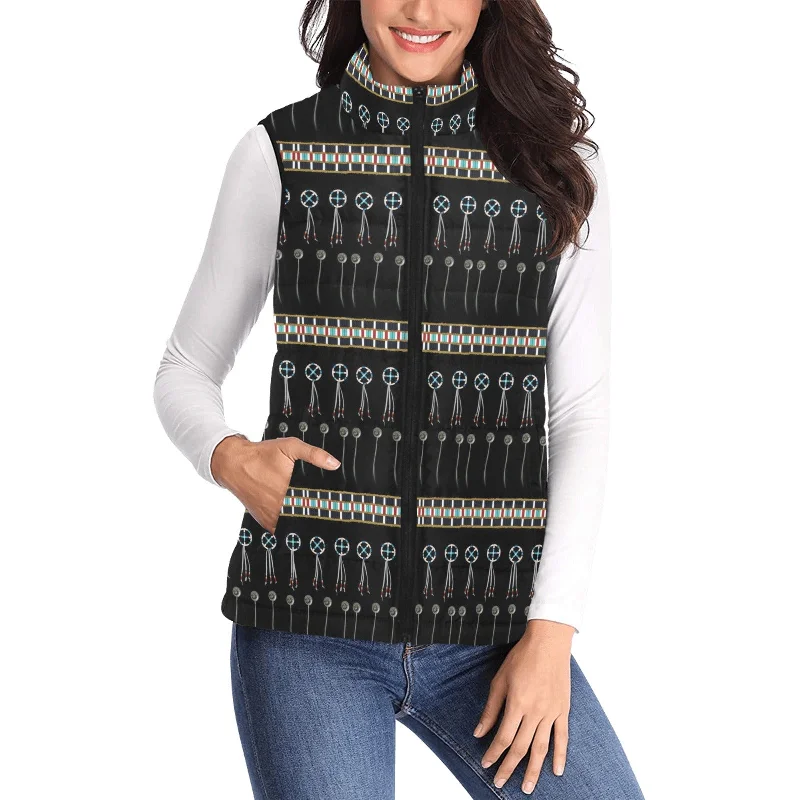 Beaded Bracelet Women's Padded Vest Jacket Jacket Blazer Coat