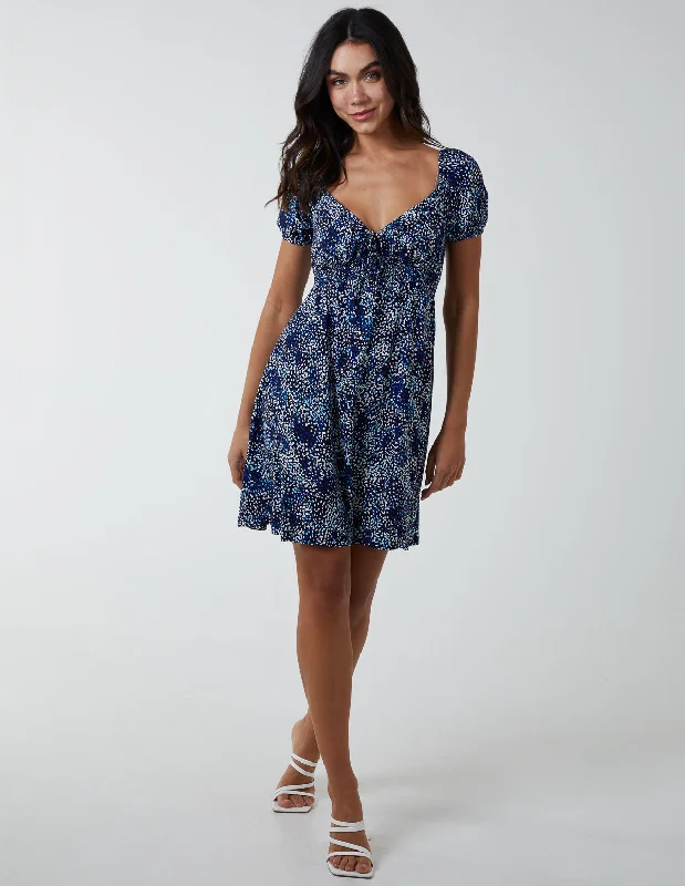 Shirred Sweetheart Mini Dress Classic Casual Mini Dress