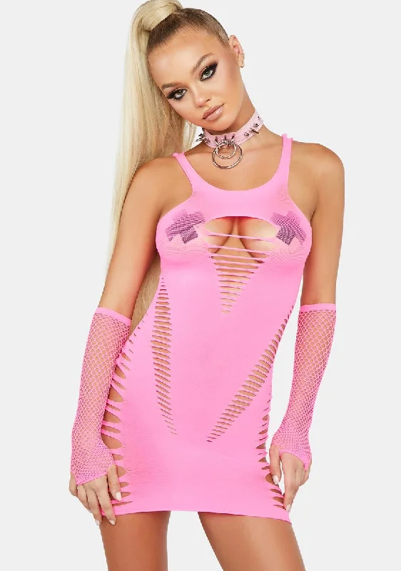 Bubblegum Back 2 Basixxx Mini Dress Stylish Spaghetti Strap Mini Dress