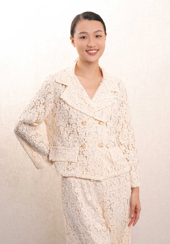 Jacket 108858 Off-White Wool Jacket Cashmere Jacket Tweed Jacket