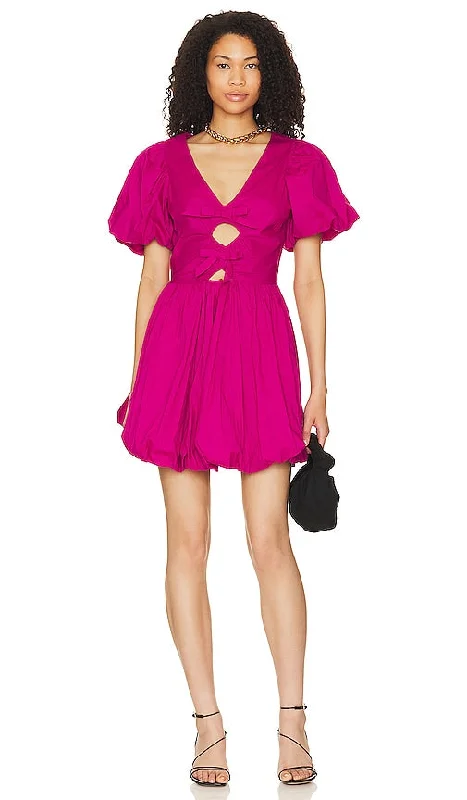 Cleobella Lalita Mini Dress in Fuchsia Elegant Tulle Mini Dress