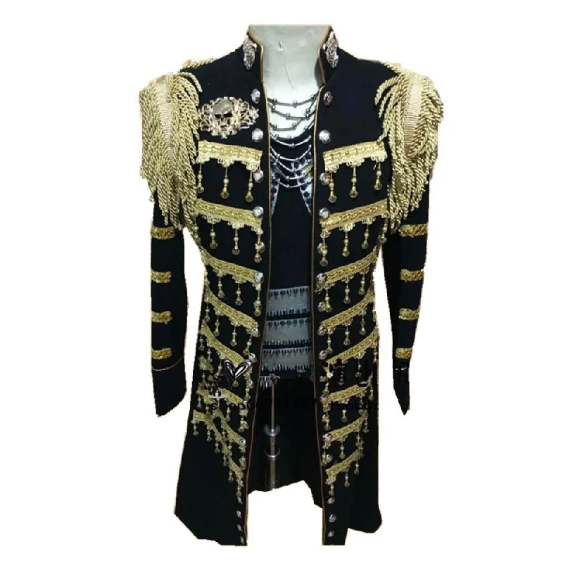 'Colonel Progressive' Gold Detailed Handmade Military Jacket Corduroy Jacket Velvet Jacket Brocade Jacket 'Colonel Progressive' Gold Detailed Handmade Military Jacket Corduroy Jacket Velvet Jacket Brocade Jacket