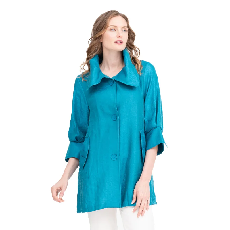 New Color! Damee NY Solid Swing Jacket in Teal - 200-TL Jersey Jacket Tulle Jacket Batik Jacket New Color! Damee NY Solid Swing Jacket in Teal - 200-TL Jersey Jacket Tulle Jacket Batik Jacket