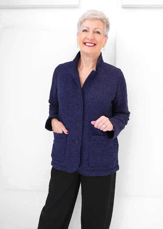 Eileen Fisher - Organic Cotton Terry Stand Collar Jacket Mesh Jacket Canvas Jacket Denim Jacket Eileen Fisher - Organic Cotton Terry Stand Collar Jacket Mesh Jacket Canvas Jacket Denim Jacket
