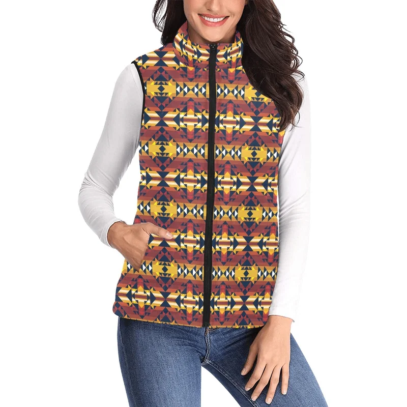 Golden Clouds Women's Padded Vest Jacket Nylon Jacket Polyester Jacket Spandex Jacket Golden Clouds Women's Padded Vest Jacket Nylon Jacket Polyester Jacket Spandex Jacket