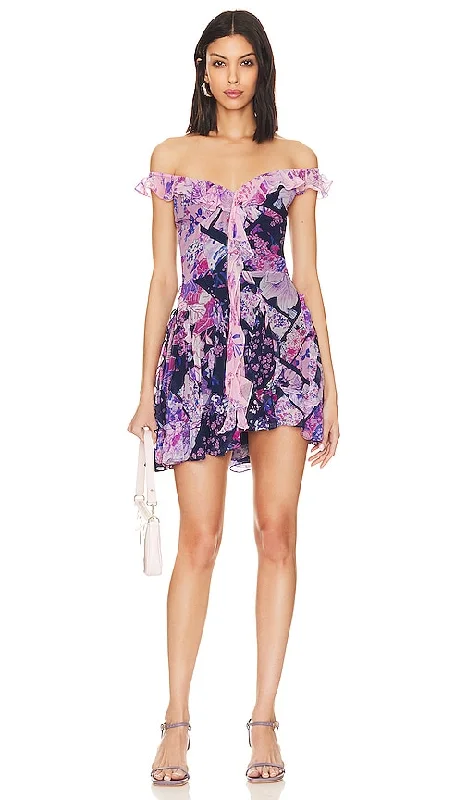 HEMANT AND NANDITA x REVOLVE Off Shoulder Mini Dress in Navy Fashionable Polka Dot Mini Dress HEMANT AND NANDITA x REVOLVE Off Shoulder Mini Dress in Navy Fashionable Polka Dot Mini Dress
