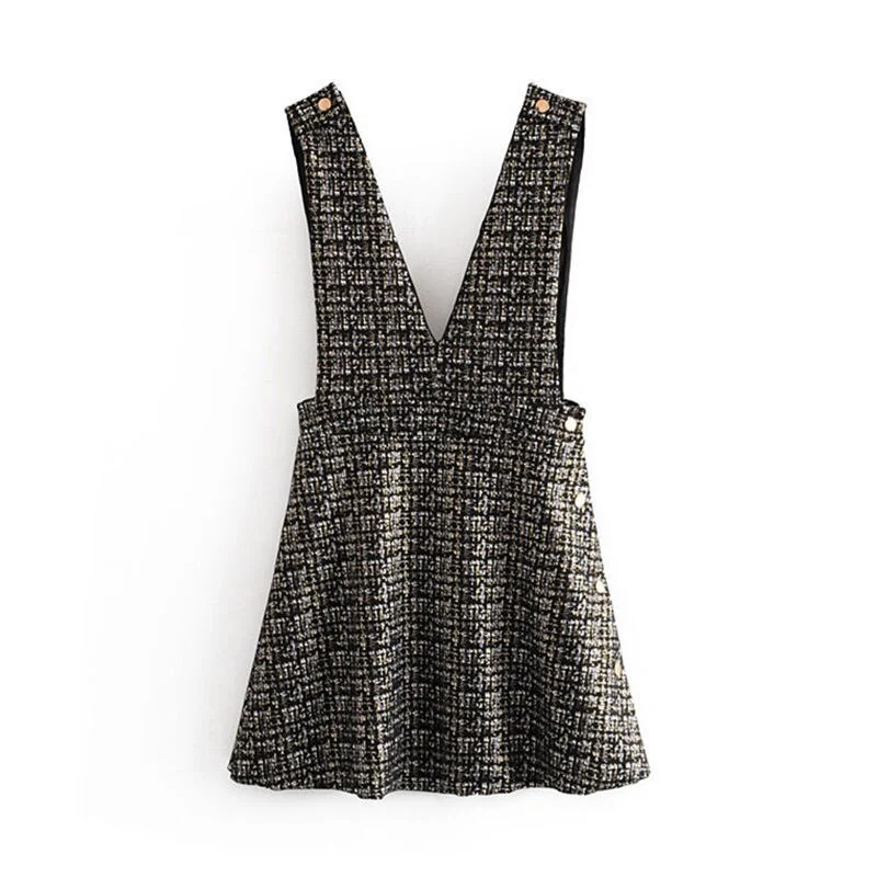 High Street Deep V Neck Mini Dress Women Comfortable Polka Dot Mini Dress