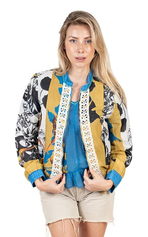 Peyton Multi Jacket Appliqued Jacket Beaded Jacket Sequined Jacket