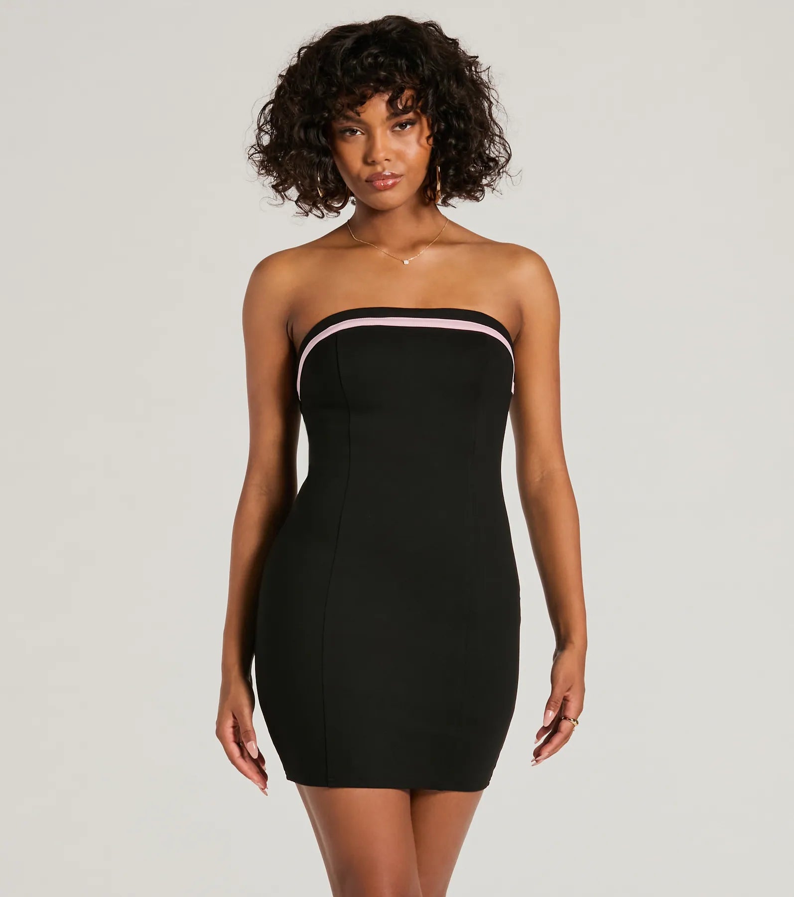 Irresistible Confidence Lace-Up Ponte Mini Dress Comfortable Wrap Mini Dress