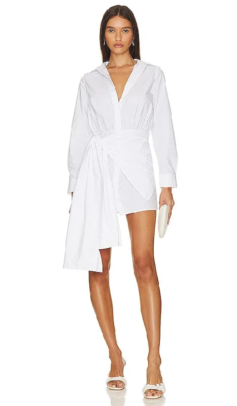 L'Academie Charlie Mini Dress in White Fashionable Party Mini Dress