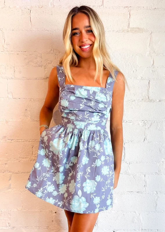 Meet Me in Maui Printed Mini Dress Trendy Cut-Out Mini Dress