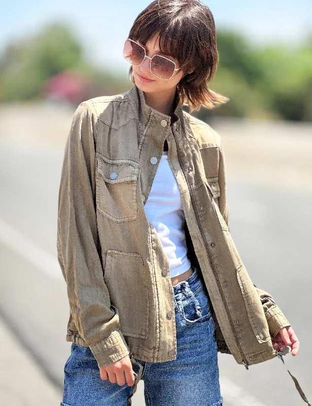 Navigate Jacket Zip Front Button Front Snap Front