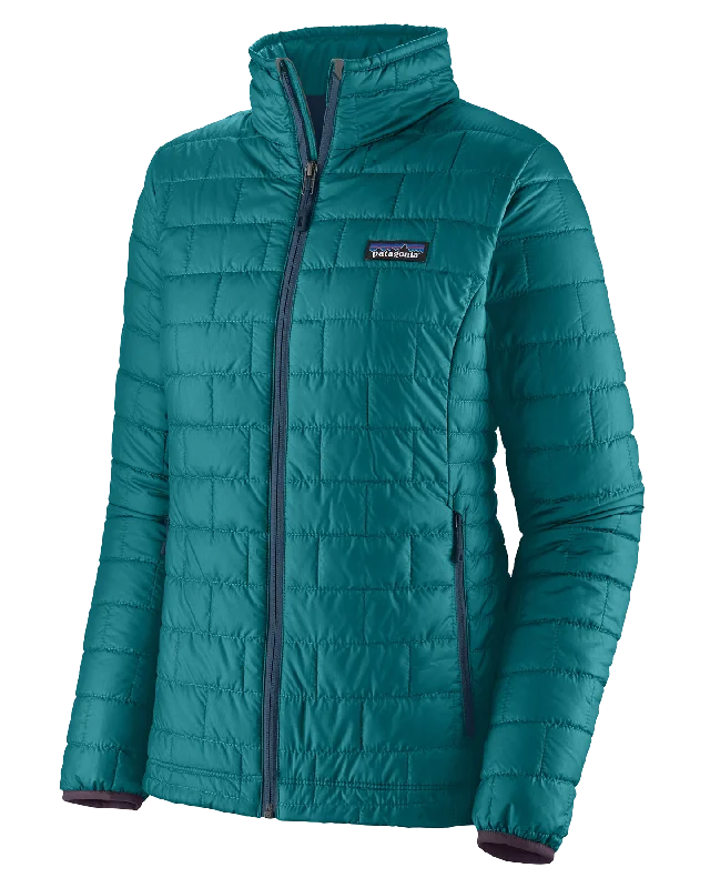 Patagonia Nano Women's Puff Jacket - Belay Blue Front Pockets Side Pockets Patch Pockets