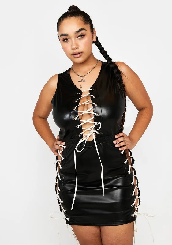 Plus Caught You Staring Mini Dress Trendy Wraparound Mini Dress