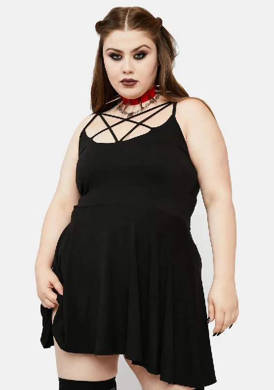Plus Evil Nights Strappy Mini Dress Fashionable Lace Mini Dress