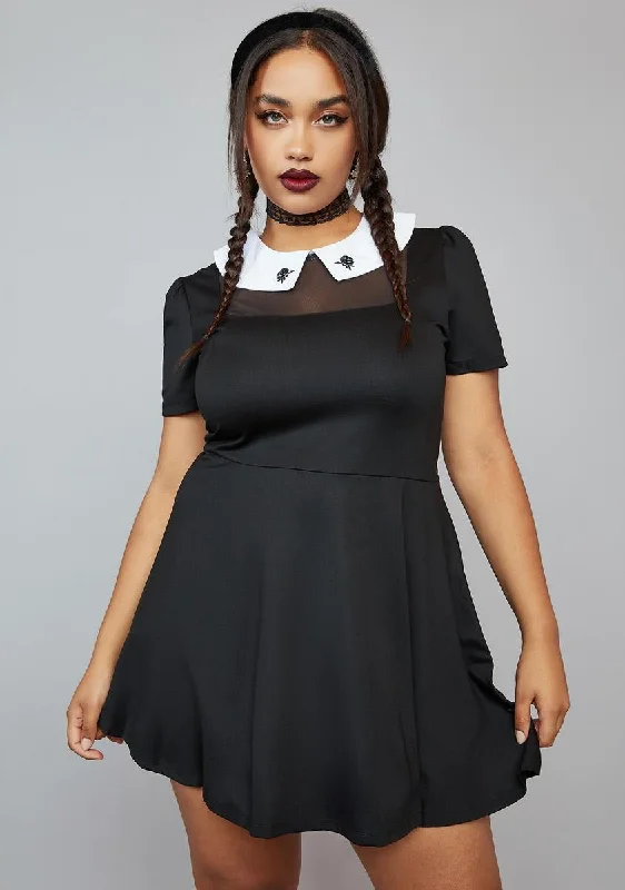 Plus Haunting Hallways Flared Mini Dress Trendy Bodycon Mini Dress