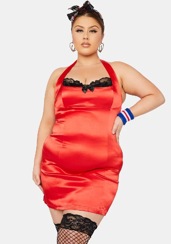 Plus Rock This Town Mini Dress Cozy Jersey Mini Dress