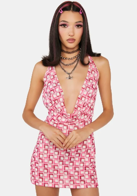 Retrospect Mini Dress Classic Solid Mini Dress