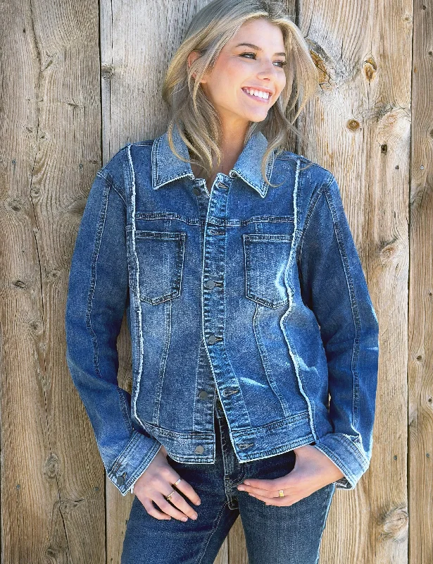 Split Denim Jacket Cotton Jacket Linen Jacket Terry Jacket
