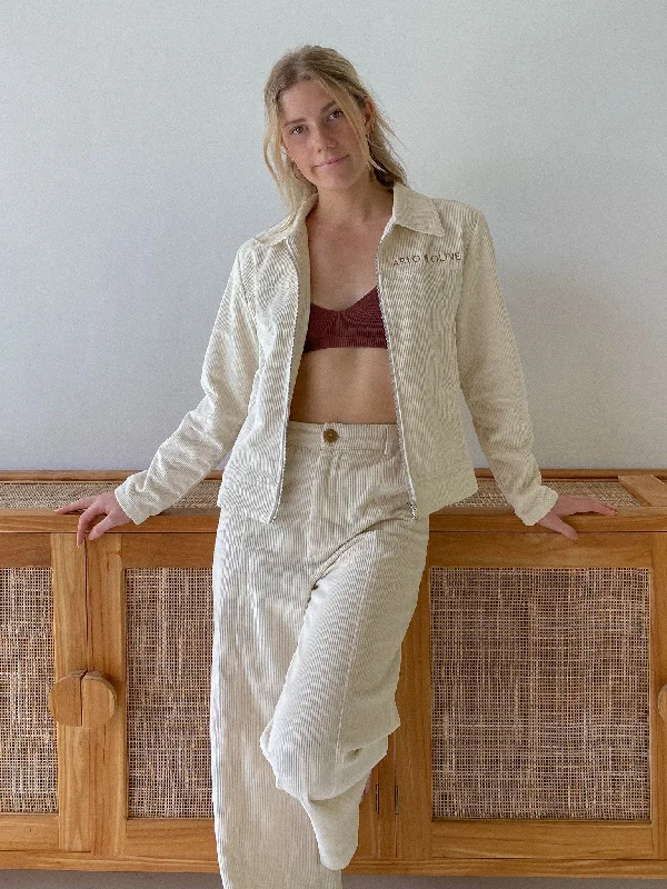 Sunrise Jacket - Oat Welt Pockets Slit Pockets Flap Pockets