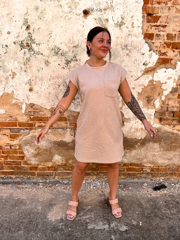 Viola Textured Round Neck Sleeveless Mini Dress Cozy Knitted Mini Dress