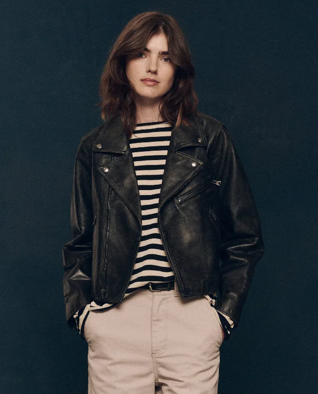 The Perfect Leather Jacket. -- Worn Black Satin Jacket Silk Jacket Chiffon Jacket