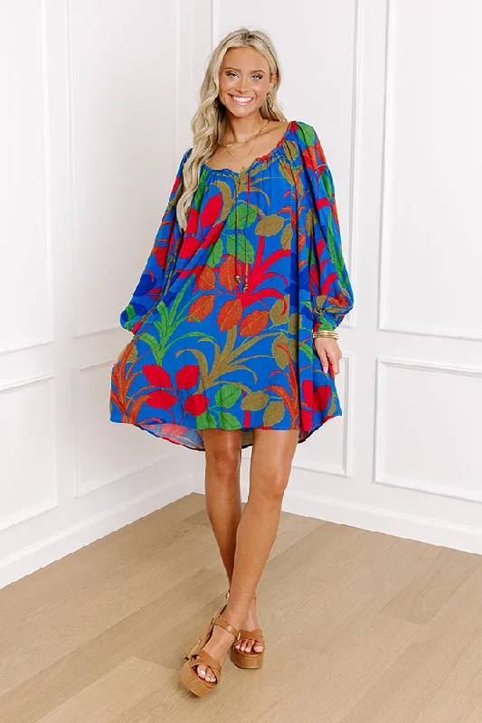 Vacay Ways Shift Mini Dress Elegant Floral-Print Mini Dress
