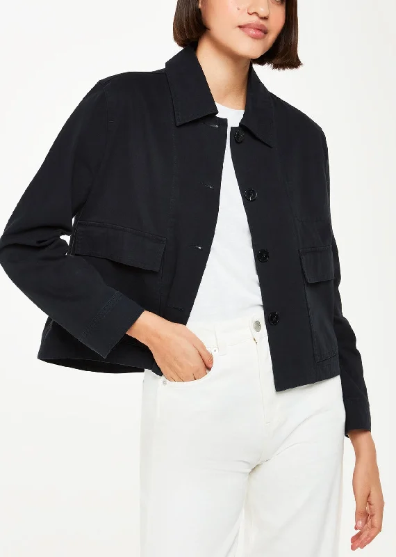 Marie Casual Jacket 34860 Washed-Black Rayon Fabric Velvet Fabric Corduroy Fabric