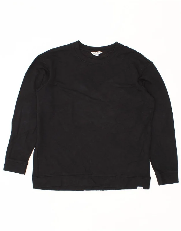 ORVIS Womens Sweatshirt Jumper UK 12 Medium Black Modal Hoodie with Distressed Vintage Worn ORVIS Womens Sweatshirt Jumper UK 12 Medium Black Modal Hoodie with Distressed Vintage Worn