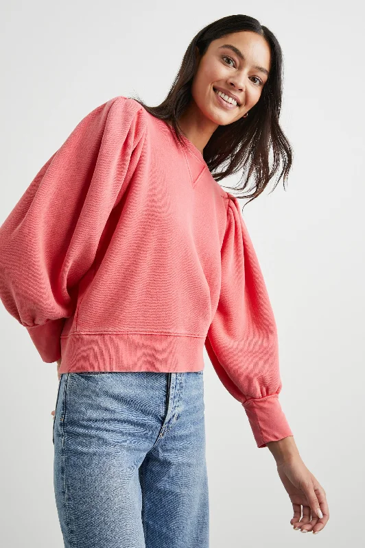 TIFFANY SWEATSHIRT - CHERRY Hoodie with Applique Textured Unique