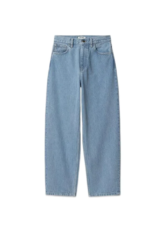 W Brandon Pant - Blue Stone Bleached High-Waist Trousers