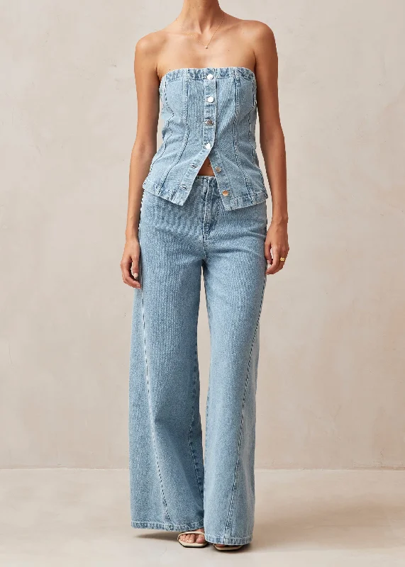 Magda Denim Pants Blue Trendy Work Pants