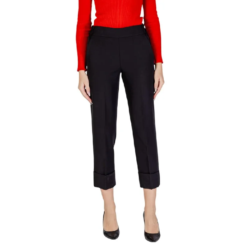 Black Polyester Jeans & Pant Stylish Bootcut Denim Jeans