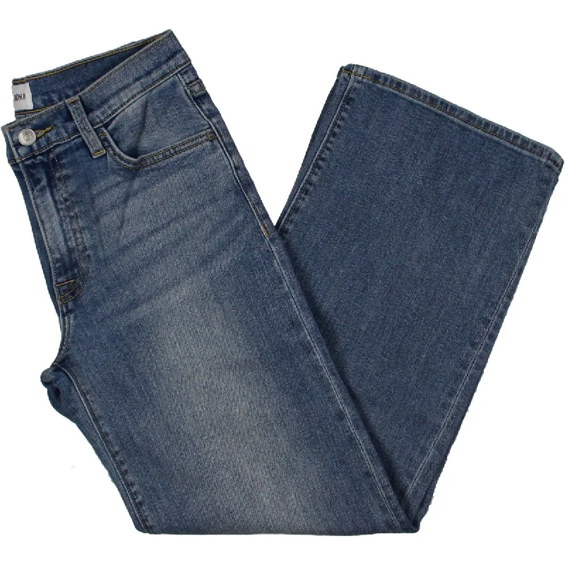 Hudson Womens Rosalie High-Rise Cropped Wide Leg Jeans Classic Button Fly Jeans