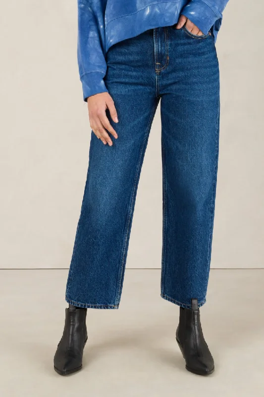 Liora Jeans Stanley Mid Used Fashionable Raw Hem Bootcut Jeans