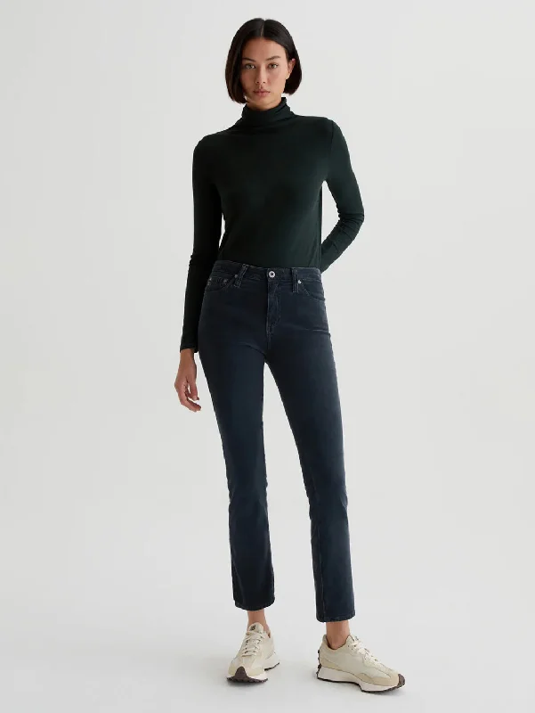 Mari Mid Rise Straight Corduroy Pant Casual Yoga Pants