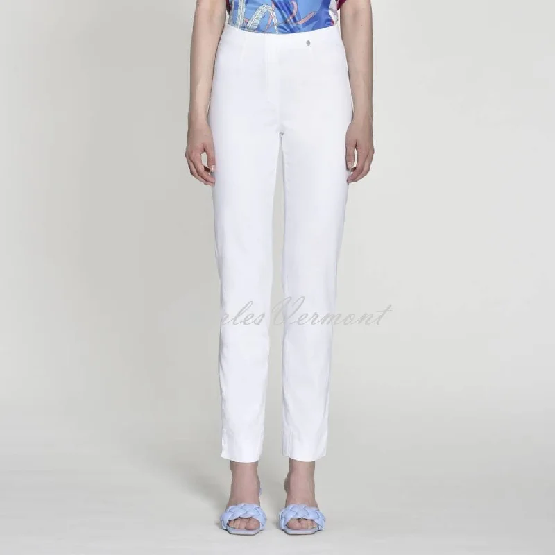 Robell Marie Full Length Jean 51639-5448-10 (White Denim) Comfortable Straight-Legged Denim