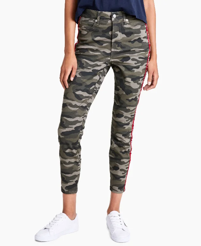 Tommy Jeans Camo Print Jeggings Stylish Bootcut Denim Jeans