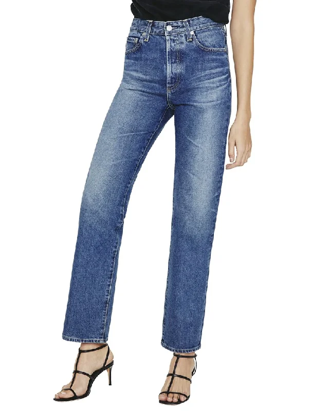 AG Jeans 10 Years Ellwood High-Rise Vintage Alexis Straight Jean Chic Ripped Jeans