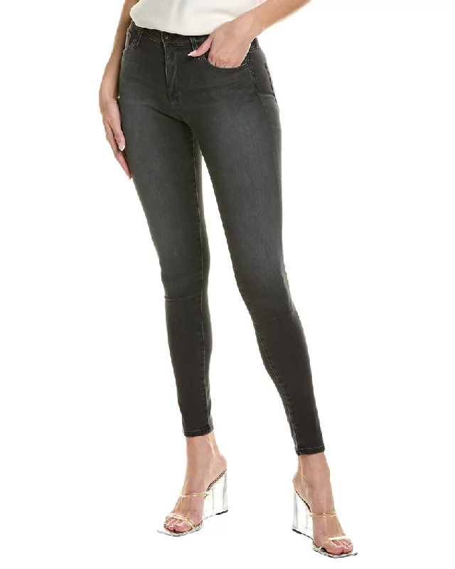 AG Jeans Farrah High-Rise Skinny Leg Jean Classic Black Denim Jeans