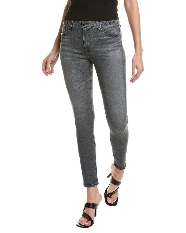 AG Jeans Farrah Metro High-Rise Skinny Ankle Jean Trendy Button-Up High-Waist Jeans