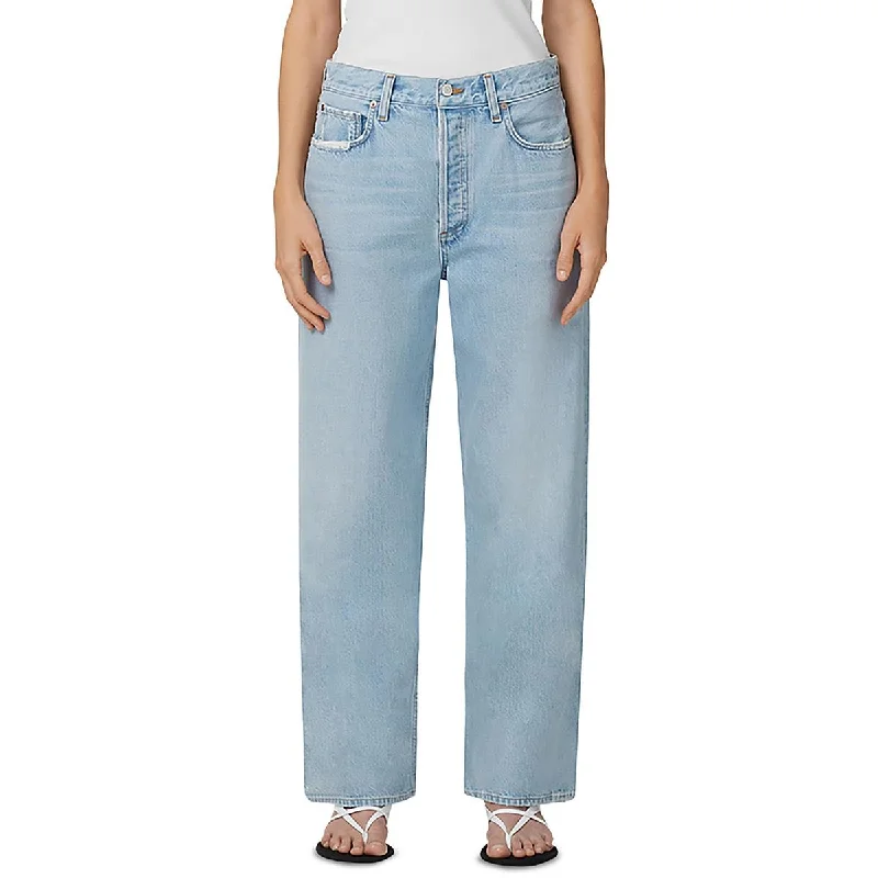 Agolde Womens Wide Leg Low Sling Baggy Wide Leg Jeans Casual Skinny Fit Jeans
