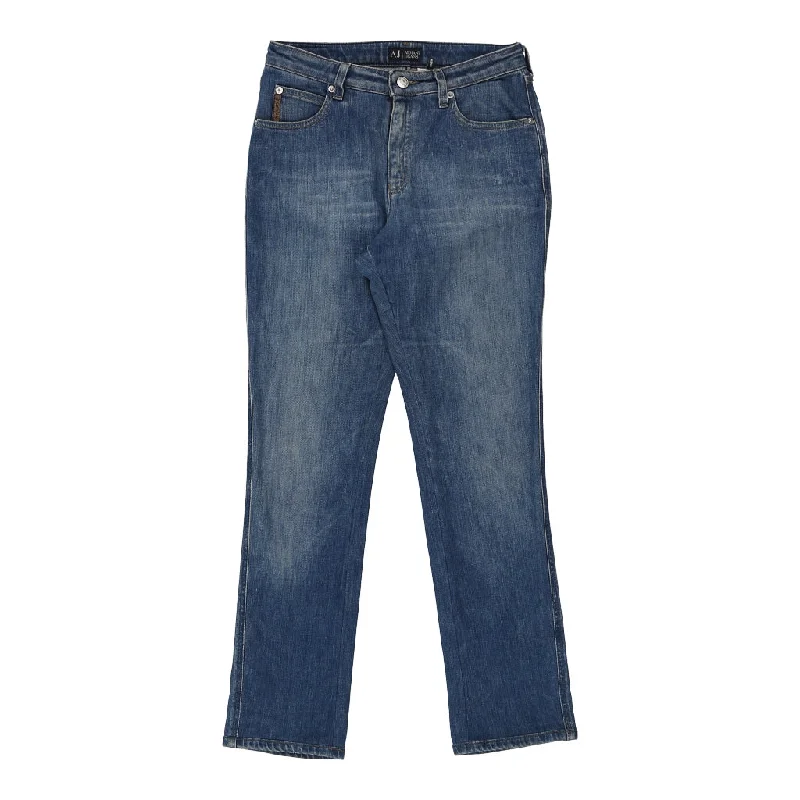 Armani Jeans Jeans - 30W UK 10 Blue Cotton Blend Classic Button Fly Jeans