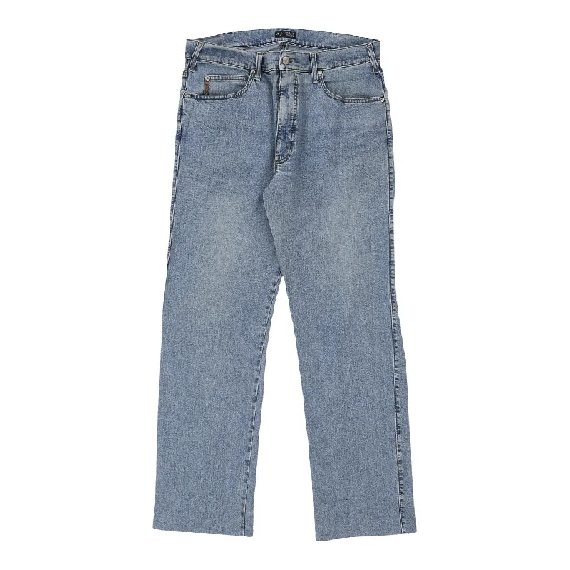 Armani Jeans Jeans - 34W UK 14 Blue Cotton Fashionable Mom Jeans