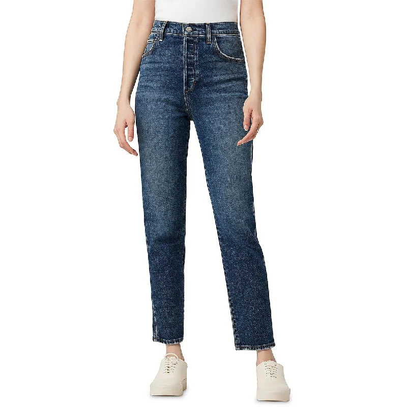 The Raine Womens High Rise Dark Wash Ankle Jeans Fashionable Bootcut Jeans