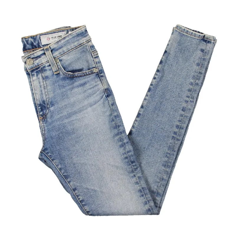 Womens High Rise Light Wash Skinny Jeans Casual Distressed Skinny Jeans