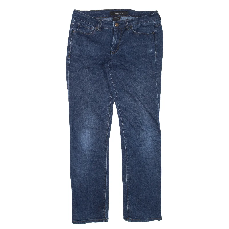 CALVIN KLEIN Jeans Blue Denim Slim Straight Womens W30 L28 Fashionable Raw Edge Jeans CALVIN KLEIN Jeans Blue Denim Slim Straight Womens W30 L28 Fashionable Raw Edge Jeans