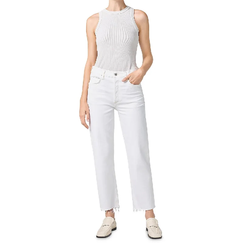 Citizens of Humanity Womens Florence Cuffed High Rise Straight Leg Jeans Casual Straight-Leg Jeans