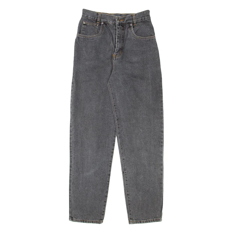 DAYGLO Jeans Grey Denim Regular Mom Womens W25 L29 Comfortable Ankle Jeans