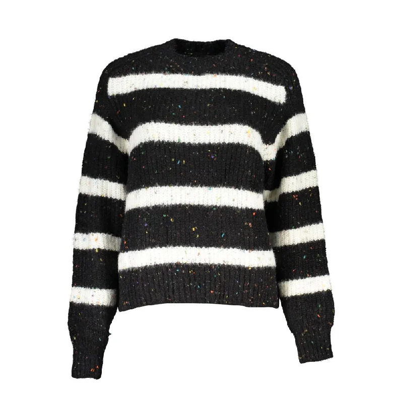 Desigual Chic Turtleneck Sweater with Contrast Women's Details Zippered Buttoned Snapped Desigual Chic Turtleneck Sweater with Contrast Women's Details Zippered Buttoned Snapped